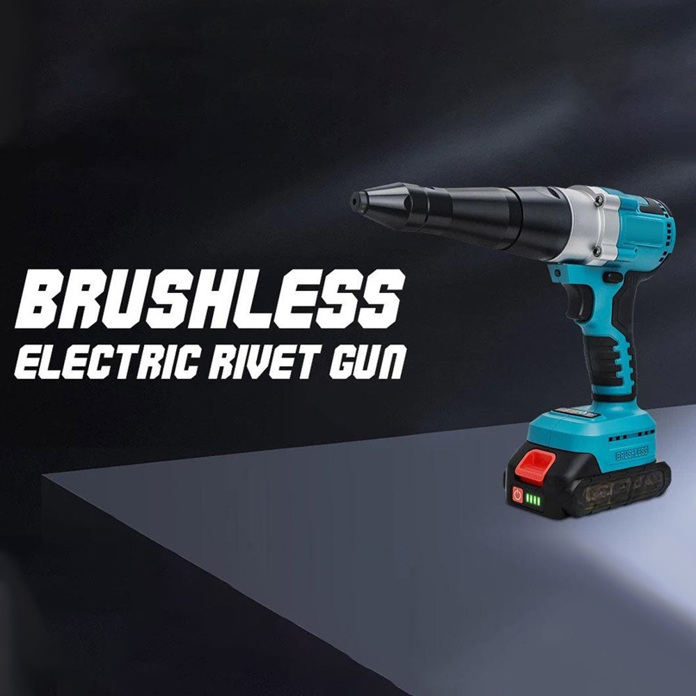 For Makita LXT 18V Battery Brushless Electric Rivet Gun Kit + 20 Rivets & LED