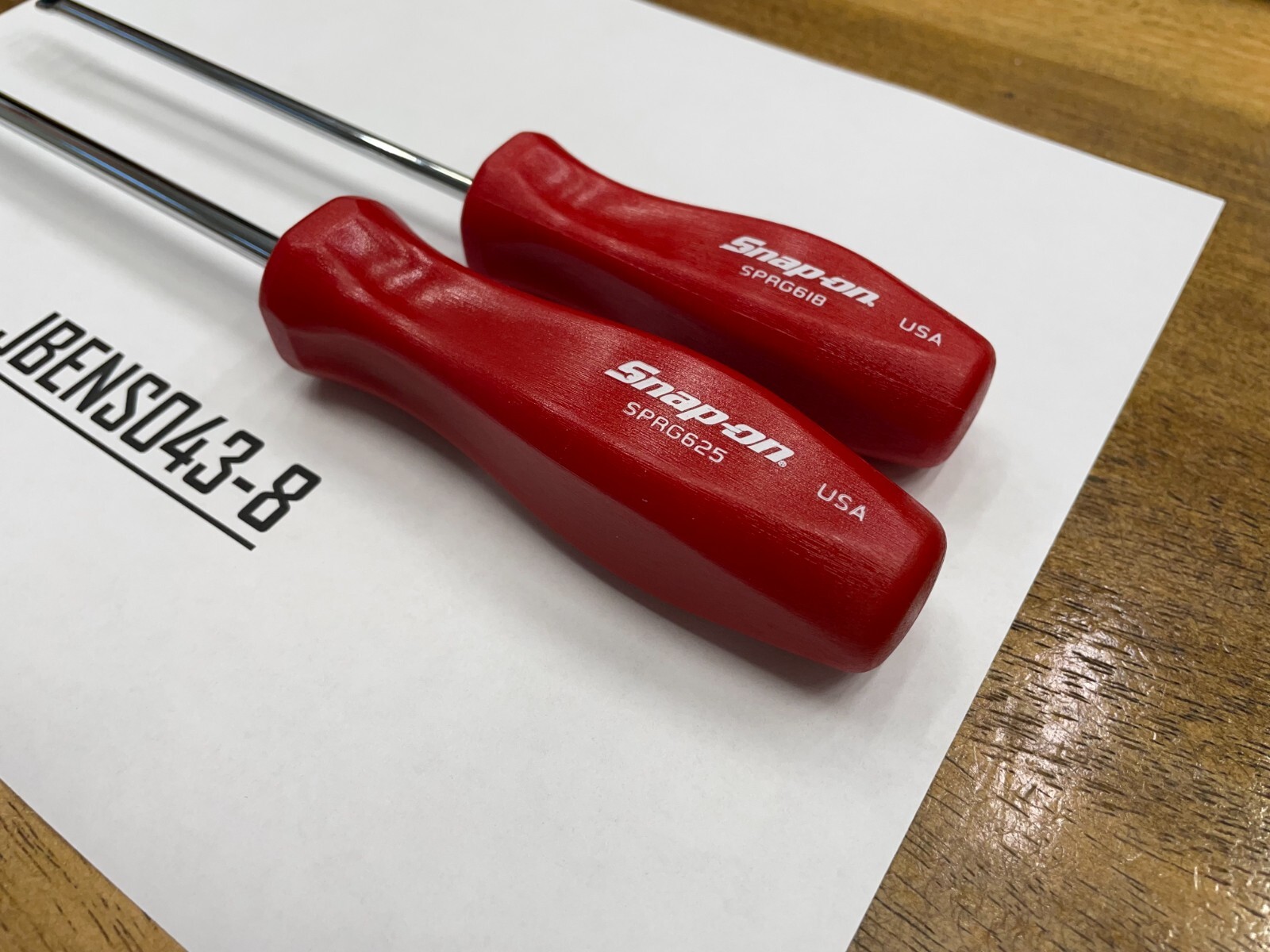 Snap-on Tools USA NEW 2 Piece RED Hard Handle Push-Pull Spring Tool Lot Set