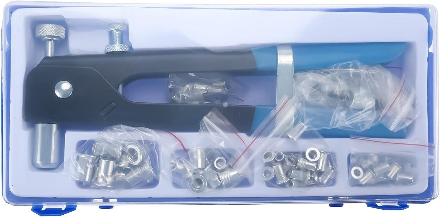 86Pc M3-M8 Threaded Nut Rivet Gun Insert Tool Riveter Rivnut Setter Riveting Kit