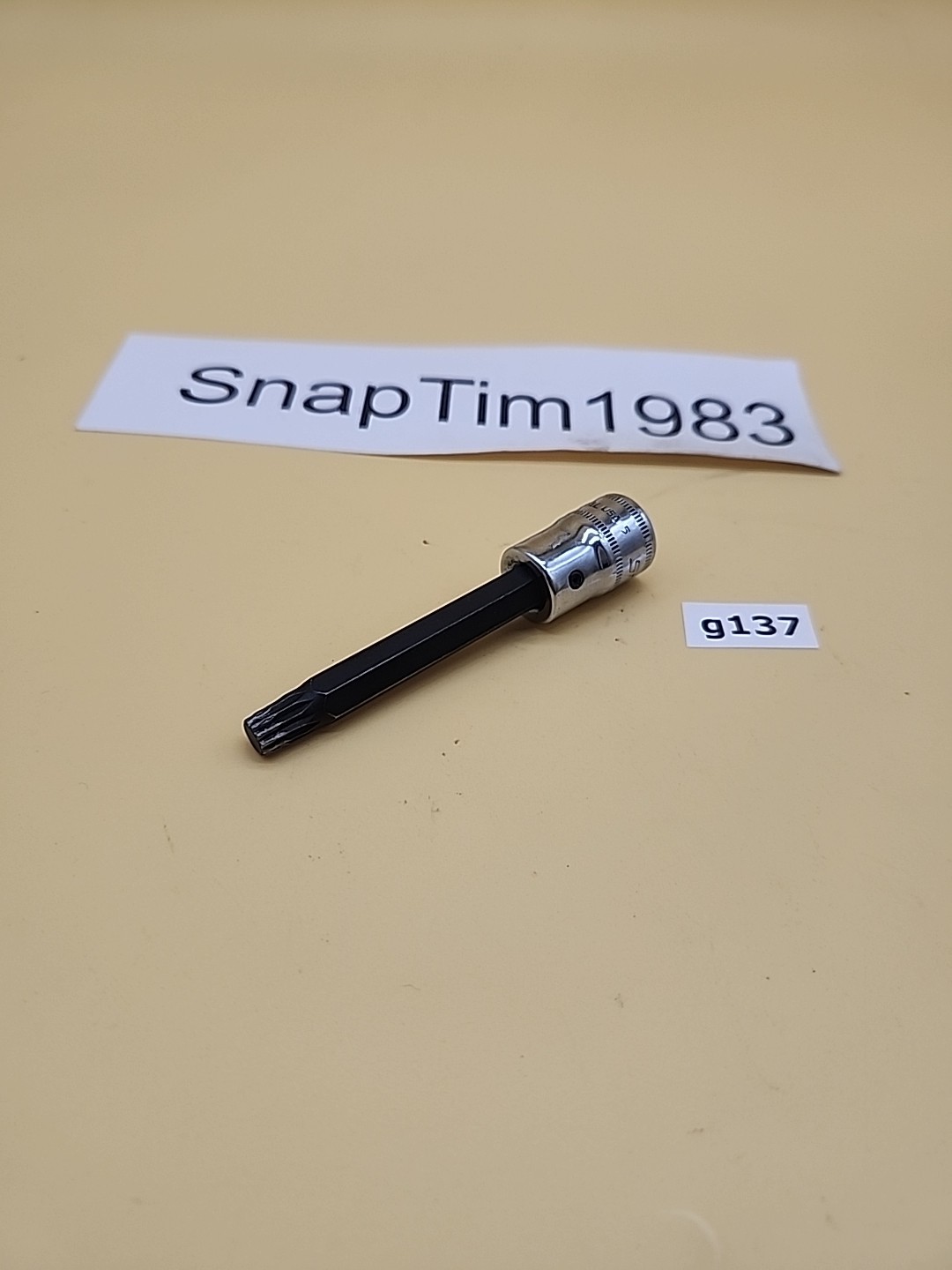 Snap-on Tools FTSM8AL 3/8 Inch Drive 8mm Long Triple Square Bit USA