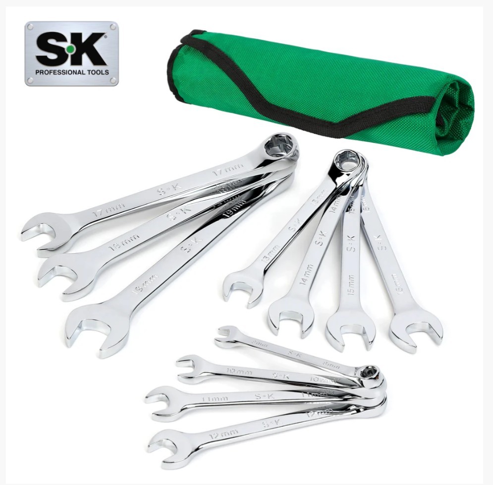 SK Professional Tools 11 Piece 6 Point Metric Wrench Set – SuperKrome