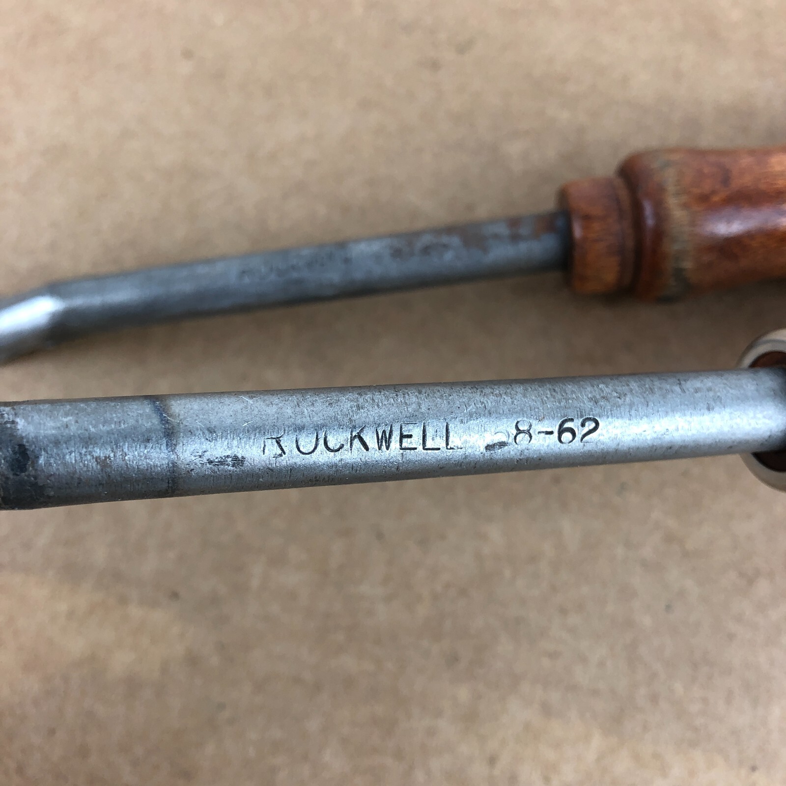 Rockwell Bearing Scrapers Polished Curved Blade ( Pair ) USA 58-62 & No. 77