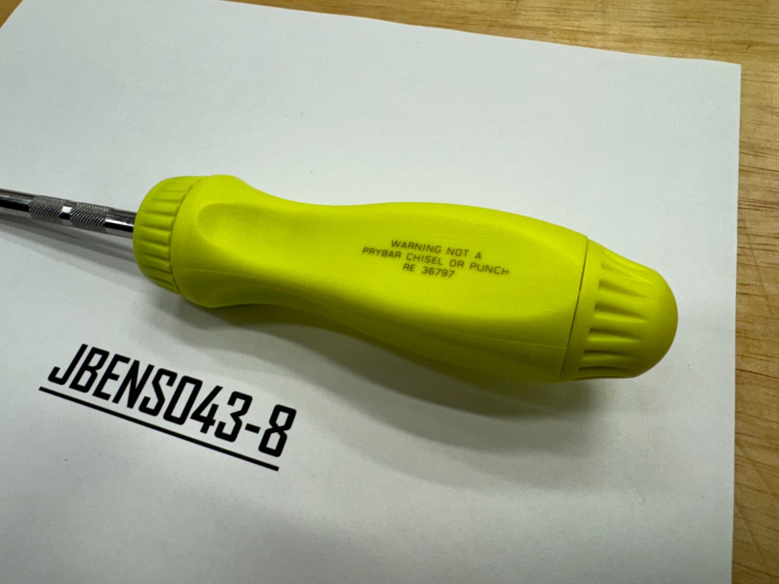 Snap-on Tools USA NEW HI-VIZ 1/4″ Drive Hard Grip 4″ Ratcheting Driver TMR4HV