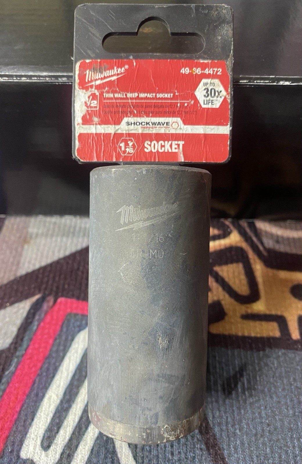 Milwaukee Shockwave 1/2″ Drive 1-1/16″ 6-Point Deep Standard Impact Socket !