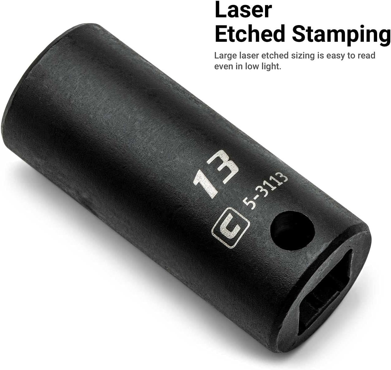 15-Piece 3/8 in. Drive Metric Impact Socket Set (8-22 mm) in Chrome Moly Steel