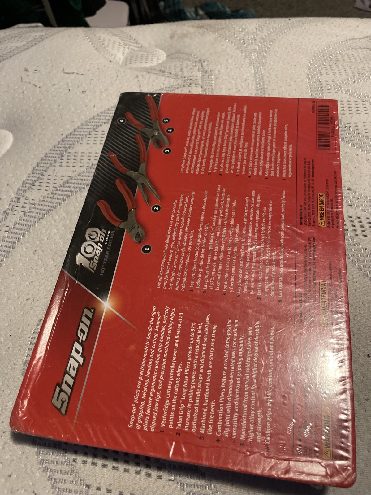 Snap-on 100 Year Edition 3 Pc Pliers Set