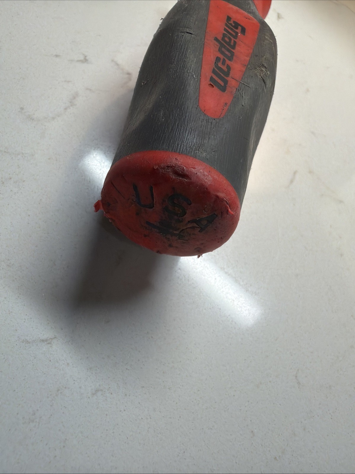 Snap On Tools 1/4″ Flat Head Screwdriver SHD2 Slotted Grip Red Gray USA