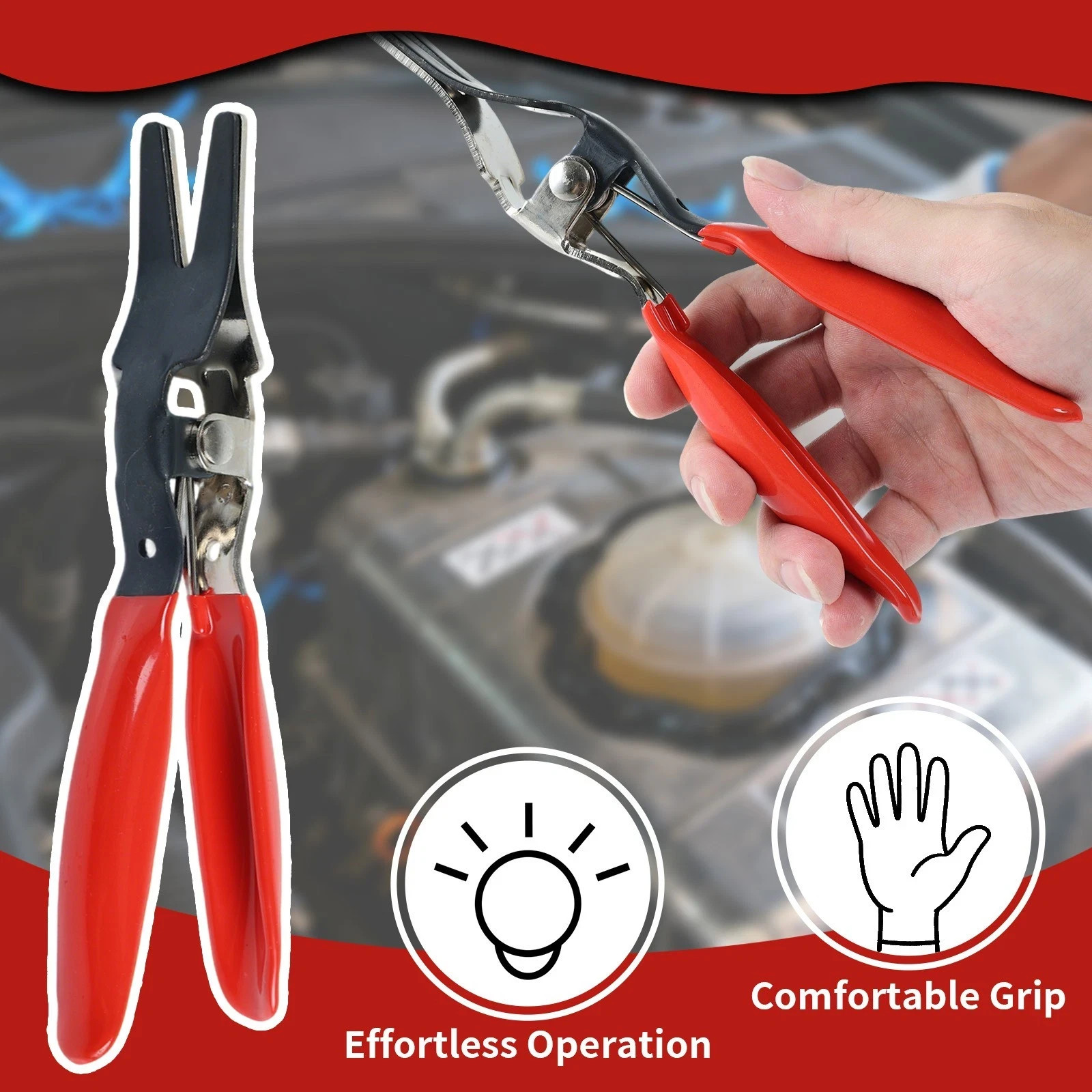 Separator Pliers Pipe Tool Angled Auto Fuel Water Vacuum Line Tube Hose Remover