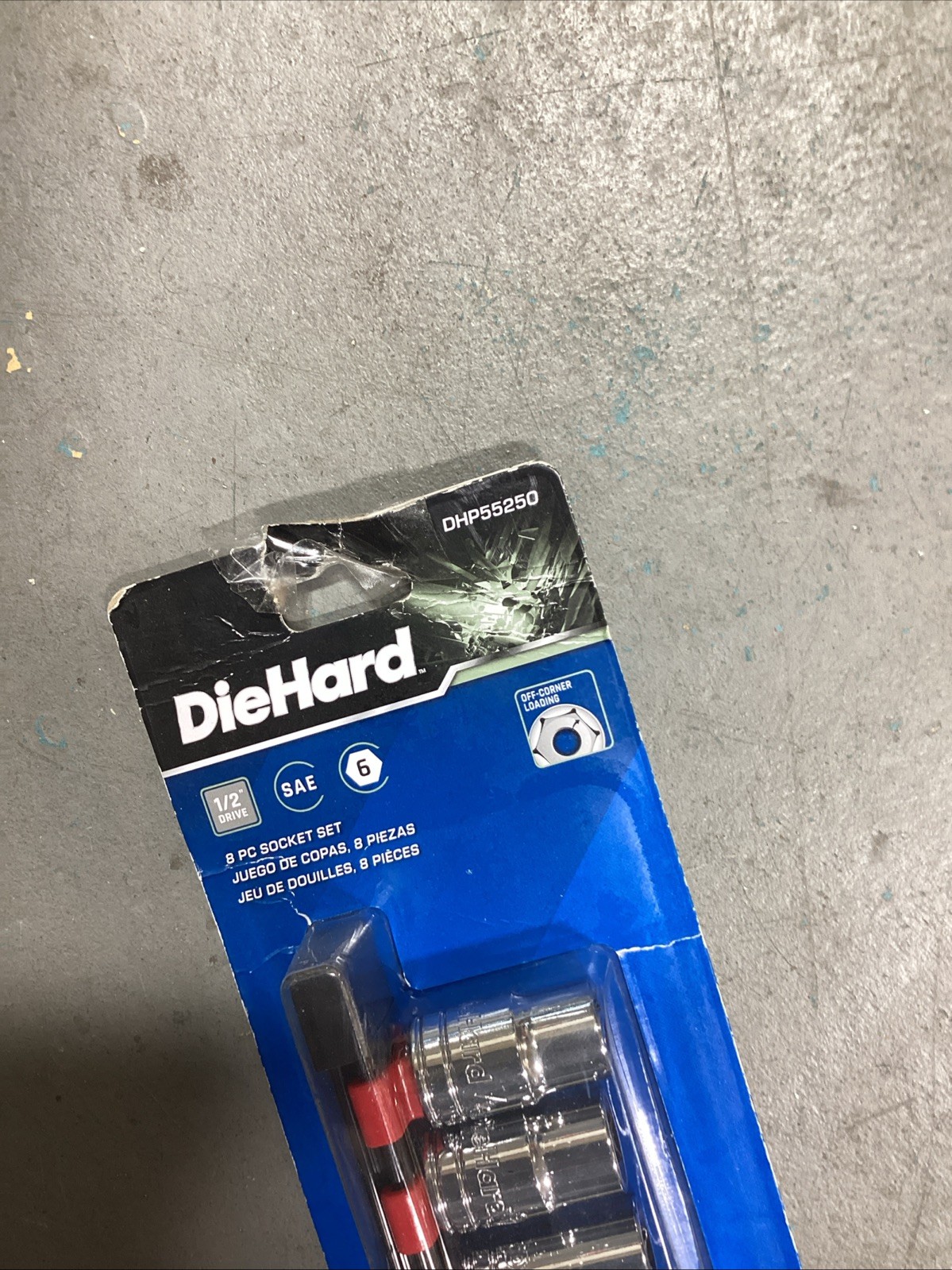 DieHard 1/2″ Drive 6-Point Deep Socket Set, SAE, 8-Piece DHP55250