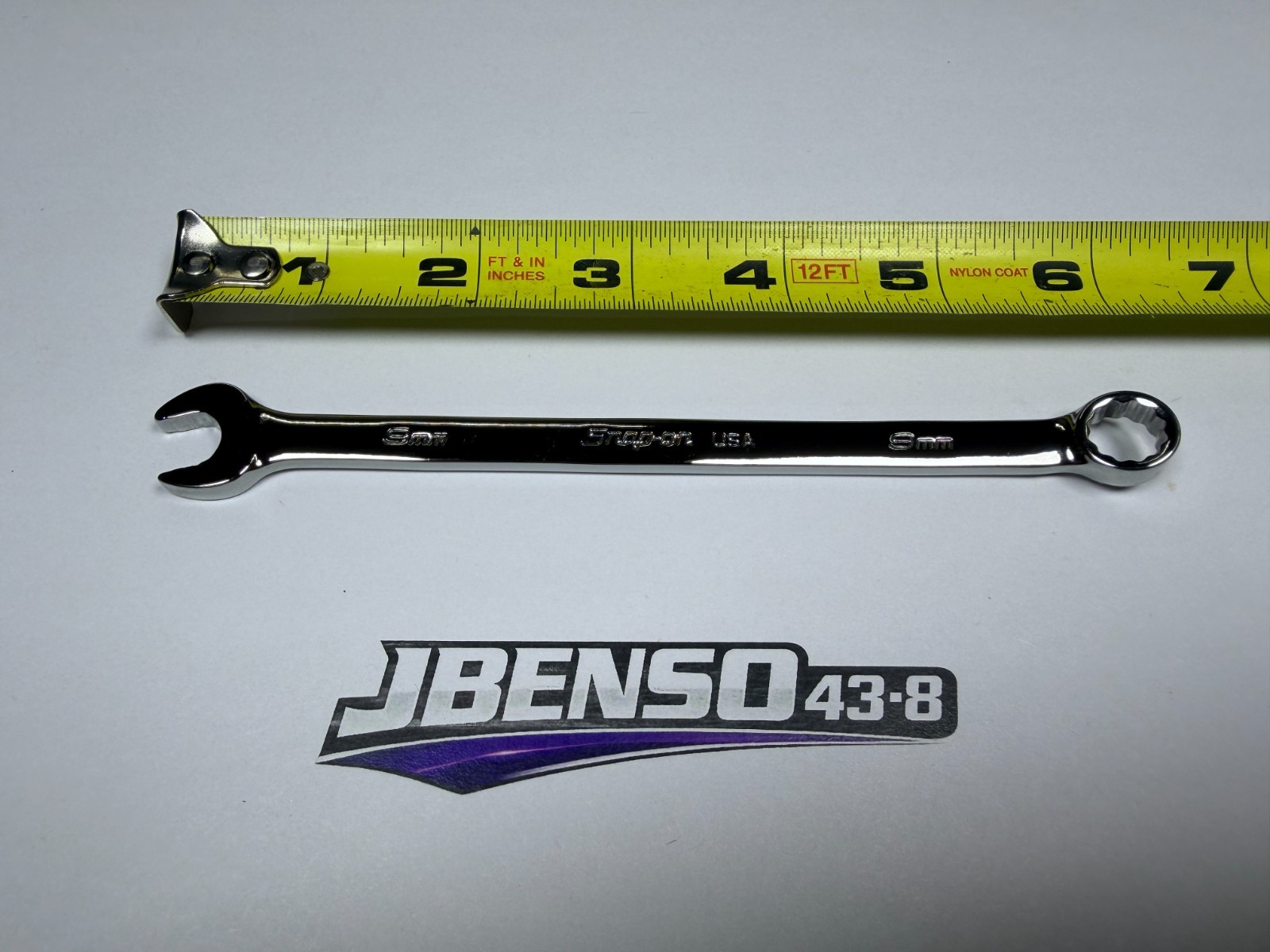 Snap-on Tools USA NEW 9mm Metric Chrome Flank Drive Plus Combo Wrench SOEXM9