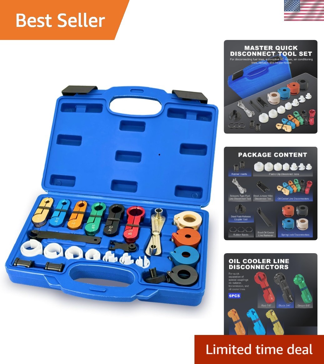 Fuel Line Removal Tool Kit – 22pc Quick Disconnect Set for Most Vehicles