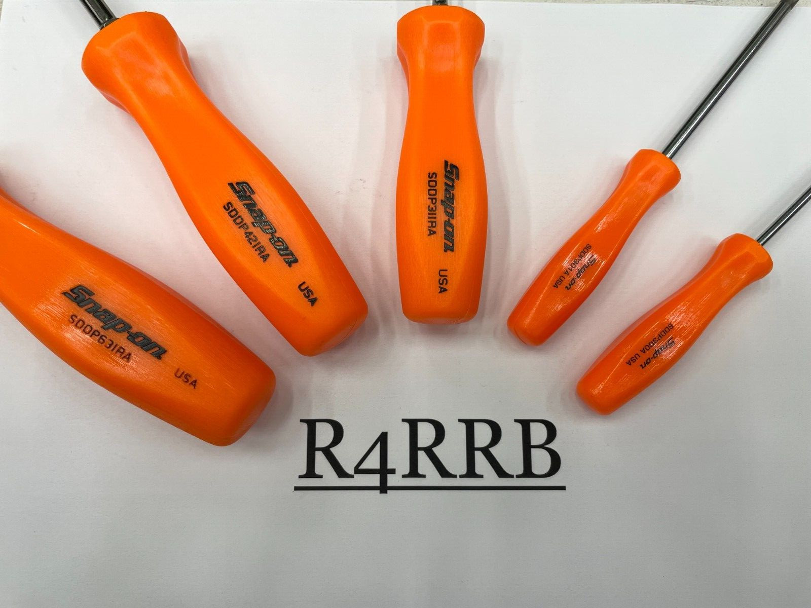 Snap-on Tools USA NEW 5pc ORANGE PHILLIPS Hard Handle Screwdriver Set SDDP50O