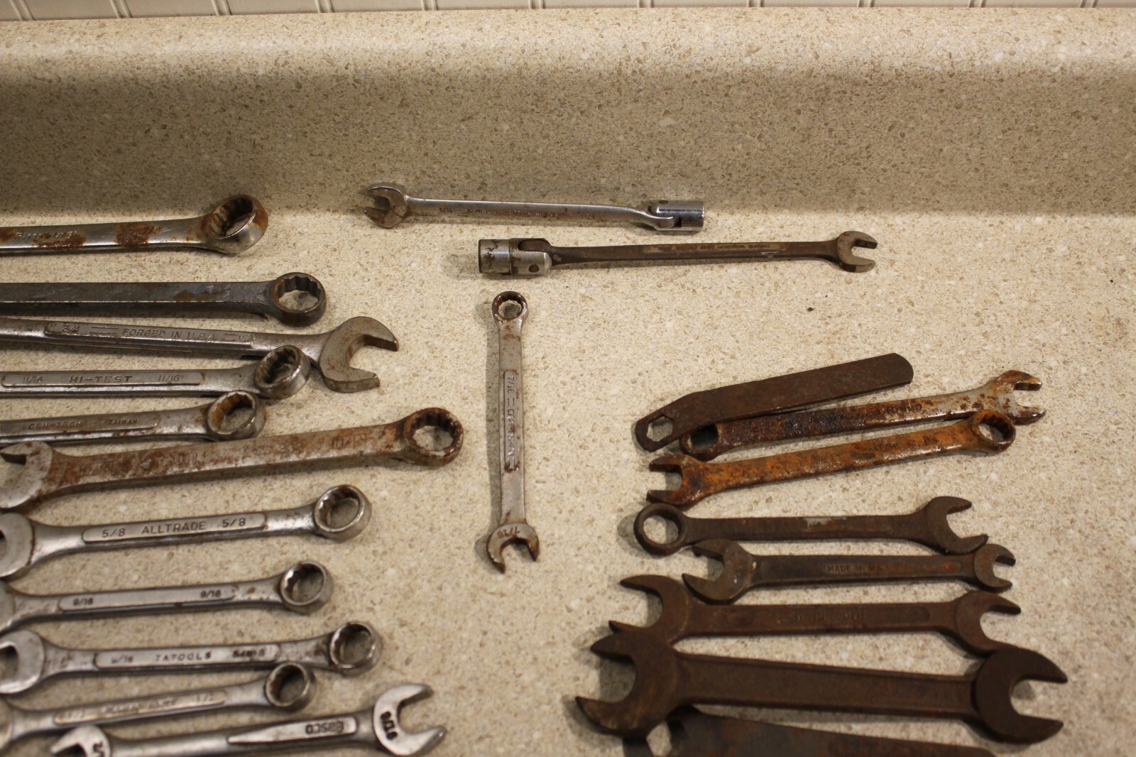 Lot Of Various Size SAE & Metric Wrenchs Line Wrench Vintage Old Tools 8432