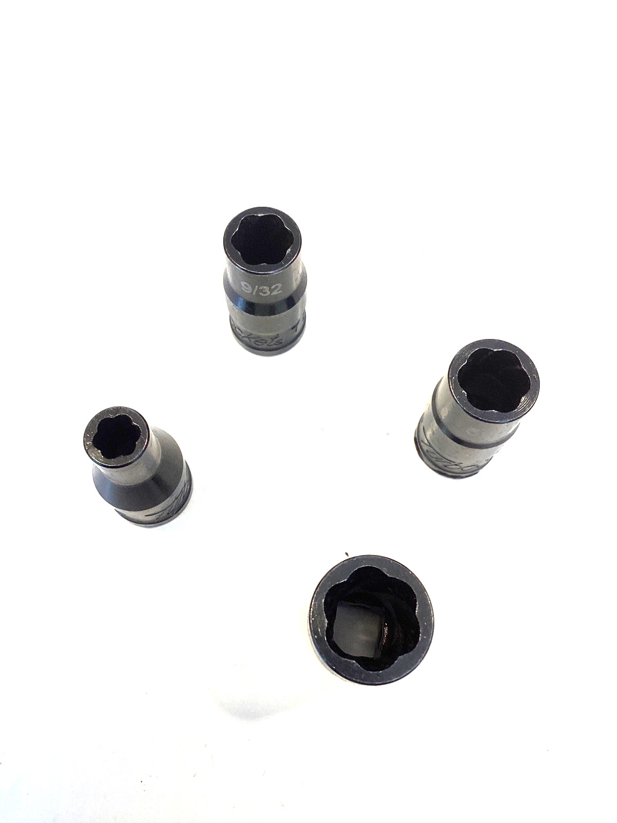 TurboSocket USA 4 Piece 1/4” Drive Shallow Damaged Bolt Twist Socket Set NICE
