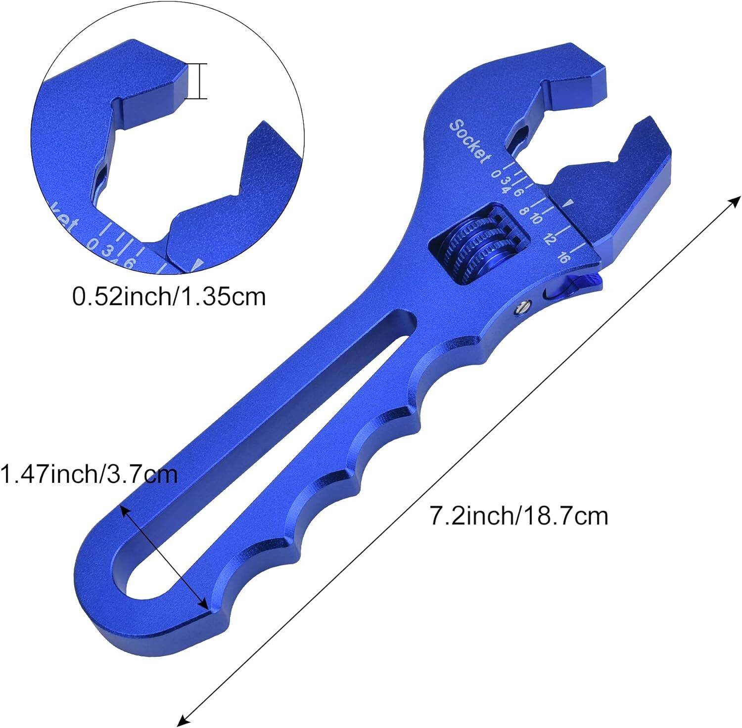 Adjustable Wrench Spanner Wrenches Hand Tool for Hose Fitting AN3-AN16 Aluminum