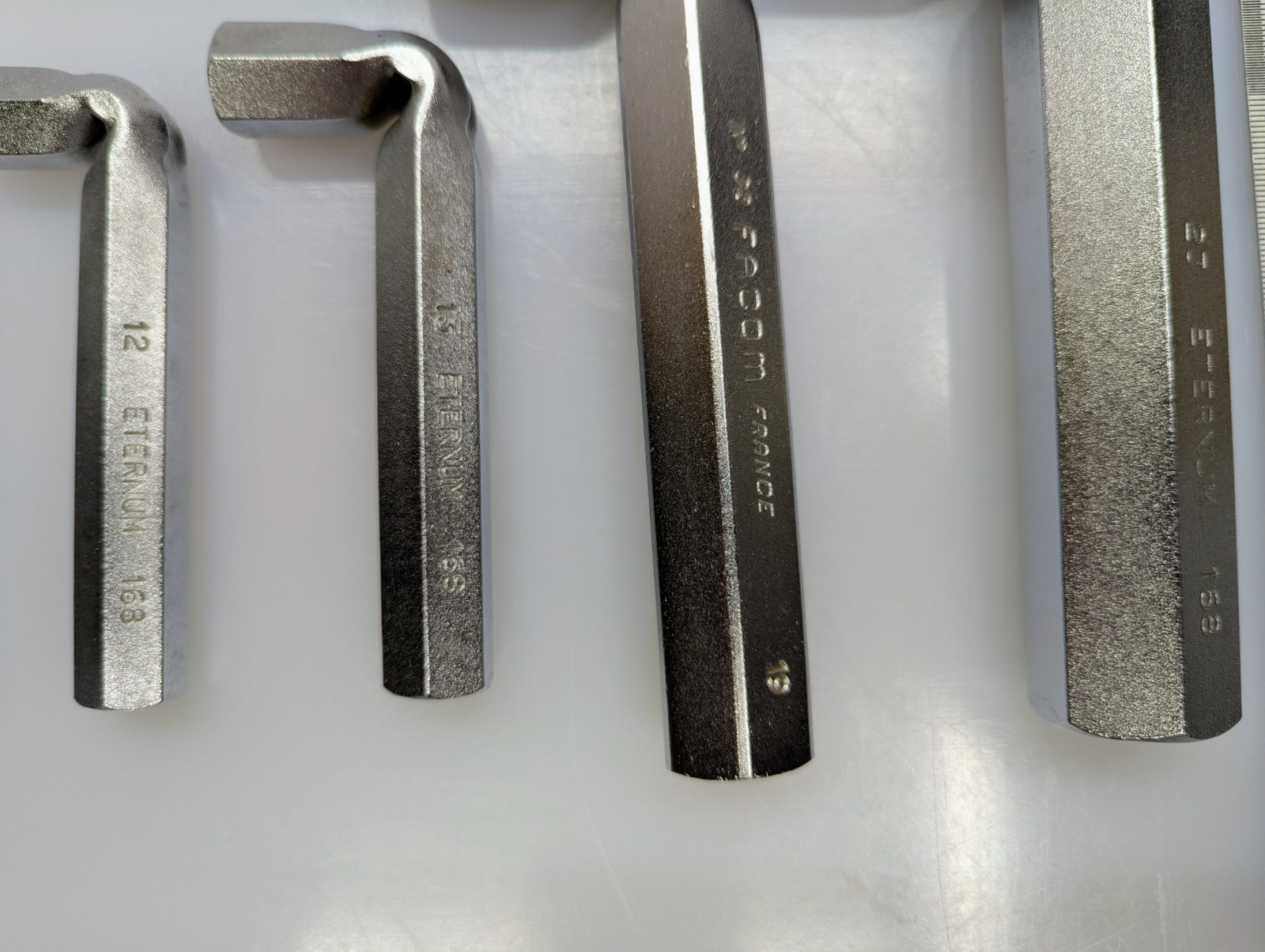 8 FACOM & ETERNUM L-Shape Hex Wrenches Sizes: 5, 5.5, 8, 11, 12, 13, 19, & 23mm