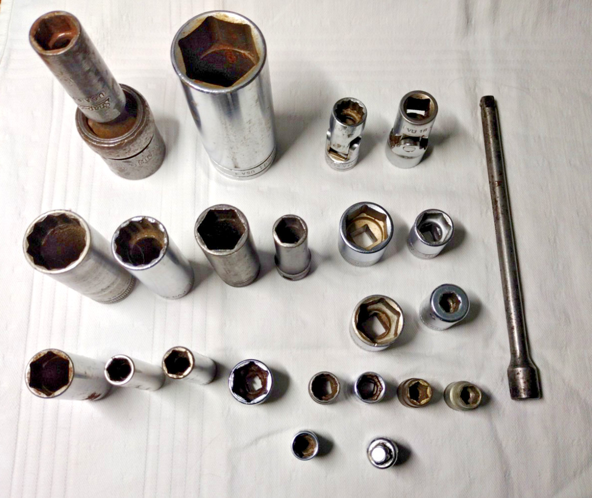 23 Piece Snap-on Bundle Of Sockets 1/2″, 3/8″, 1/4″ Drive, Mixed All U.S.A.
