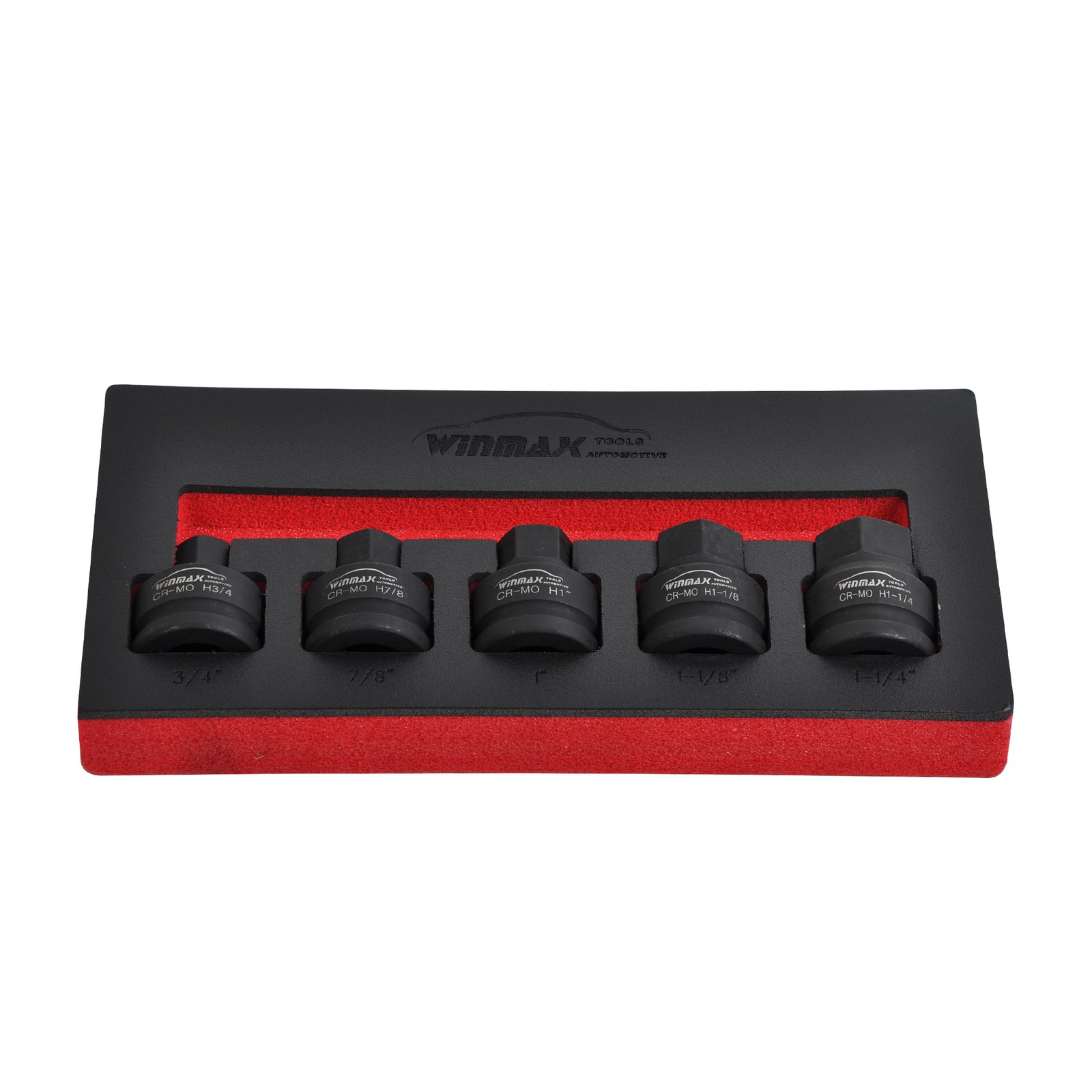 3/4″ Drive Impact Hex Driver Set, 5pc SAE 3/4″ 7/8″ 1″ 1-1/8″ 1-1/4″ Cr-Mo Steel