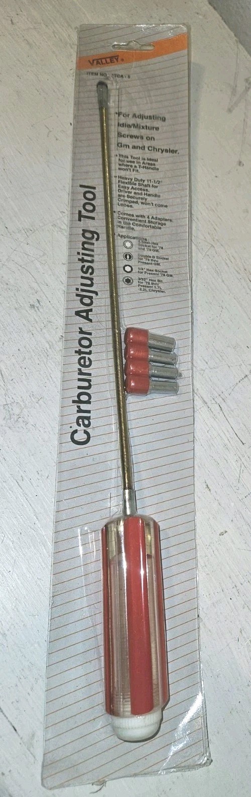 5-piece Valley Carburetor Adjusting Tool Item#ATCA-5 Use On GMC And Chrysler