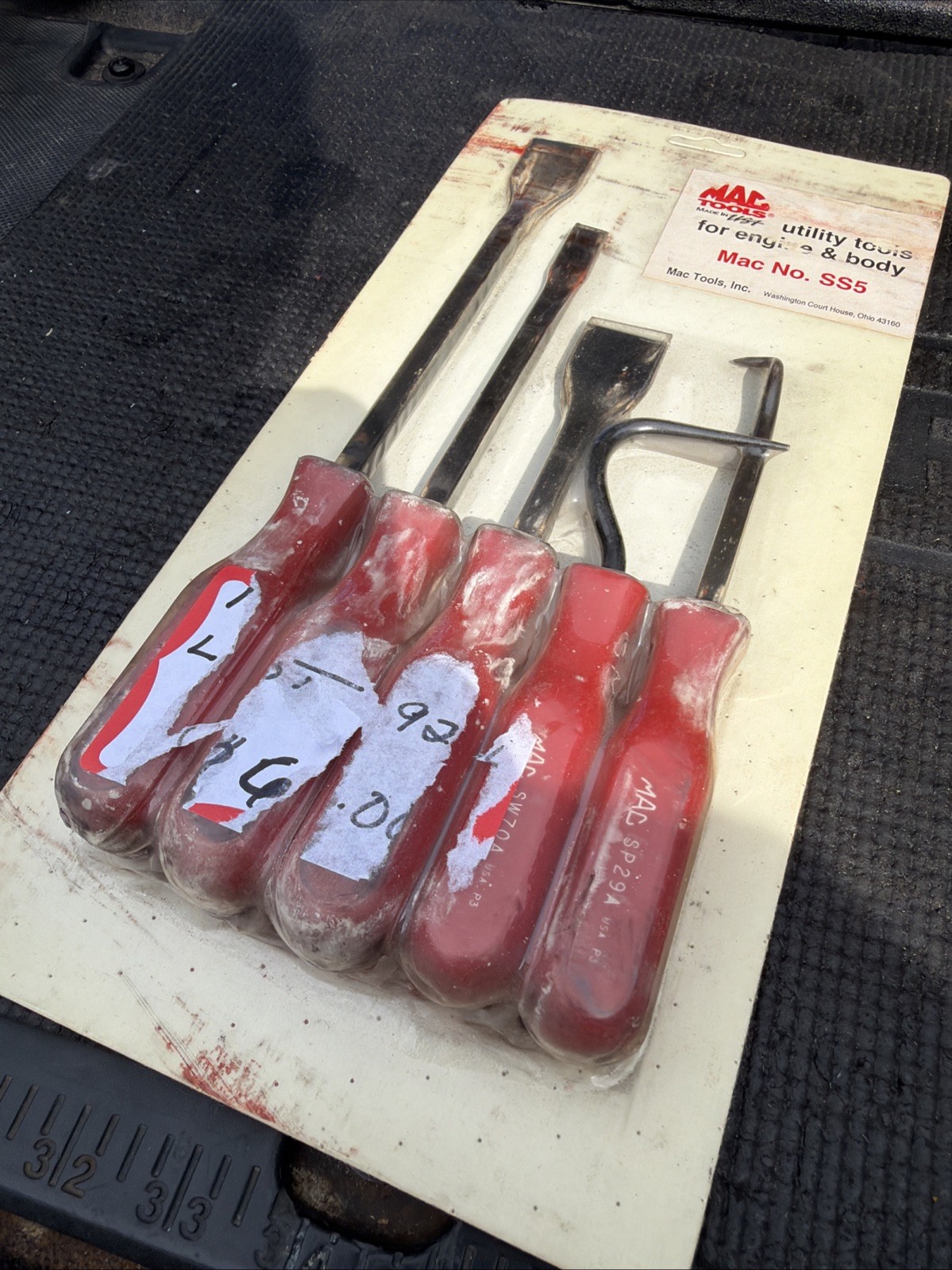Mac Tools USA Nos 5pc Utility Hook Pick Engine Body Tool Set SS5 Red Hard Handle