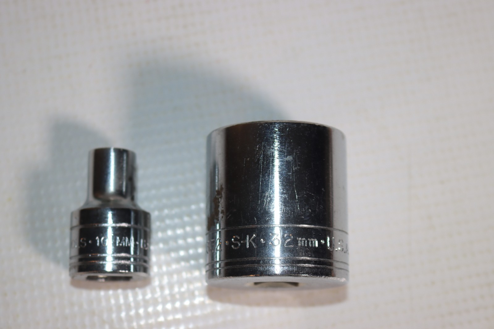 Vintage SK Tools 1/2” Drive 20pc Metric Socket Set 12pt Metal BOX 10mm-32mm USA