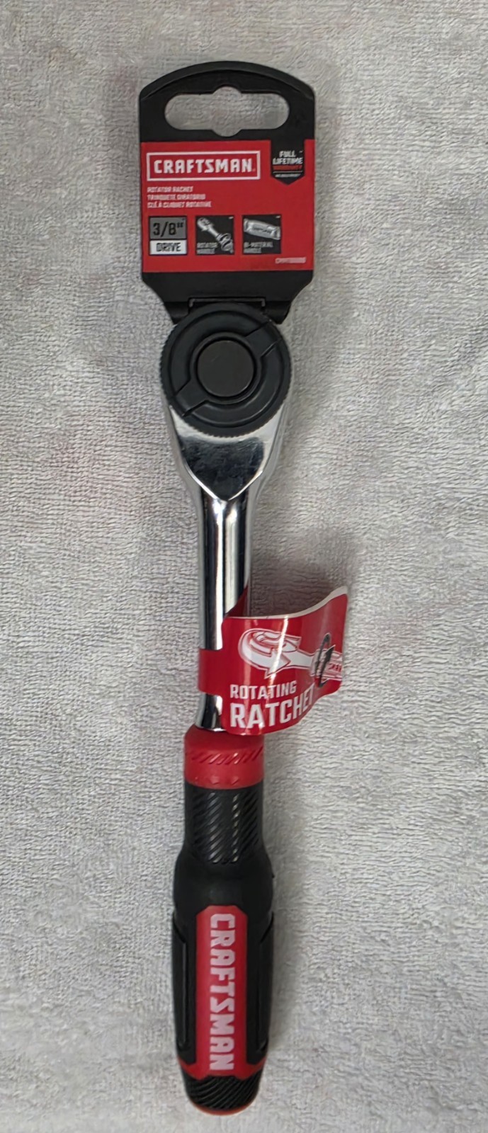 NEW Craftsman 3/8 Comfort Grip Ratcheting/Twisting Handle Ratchet With Tag