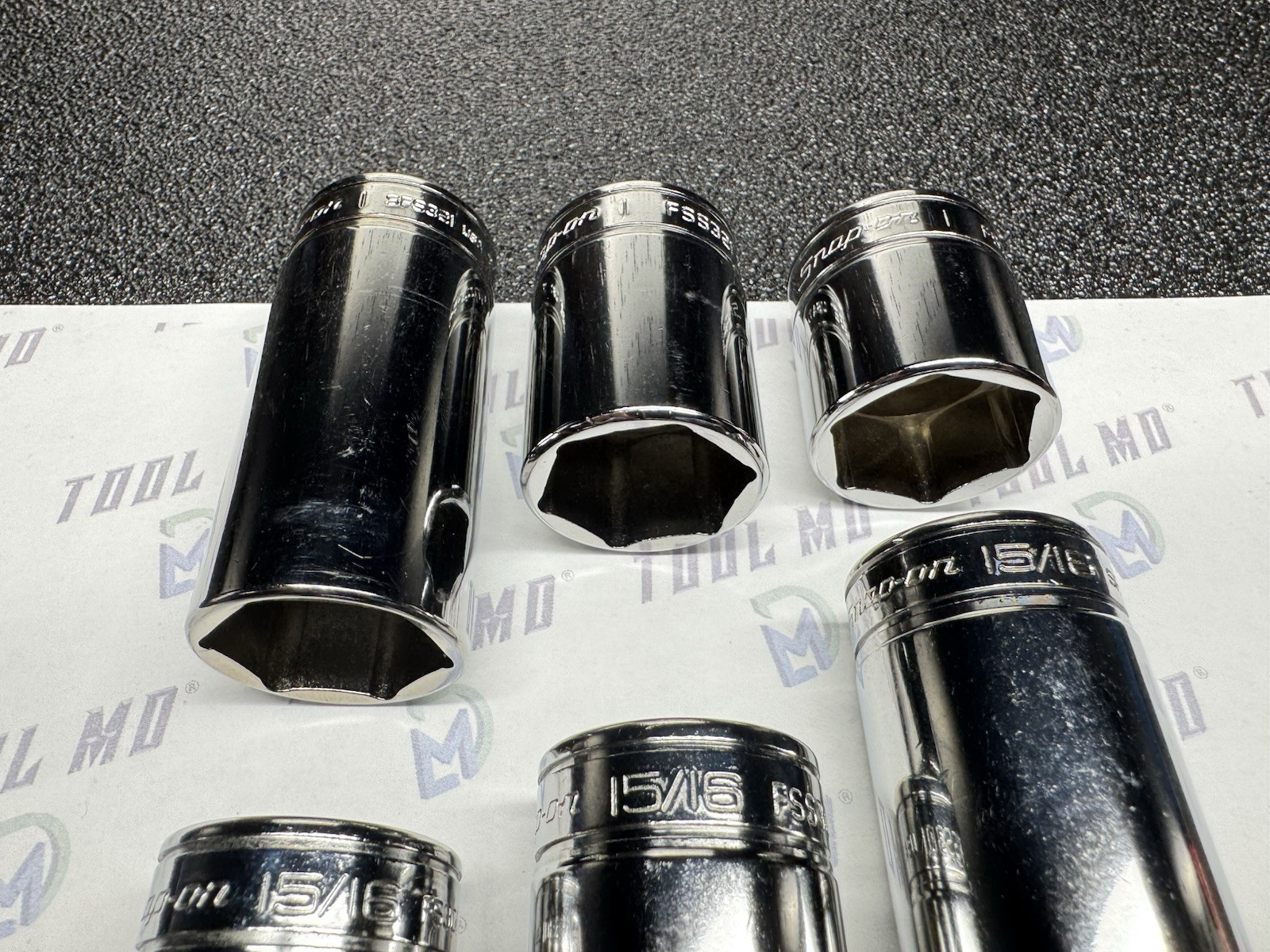 Snap-on Tools NEW 6pc 3/8″ Drive 15/16″ & 1″ SAE Add On Socket Set FS321 FSS301