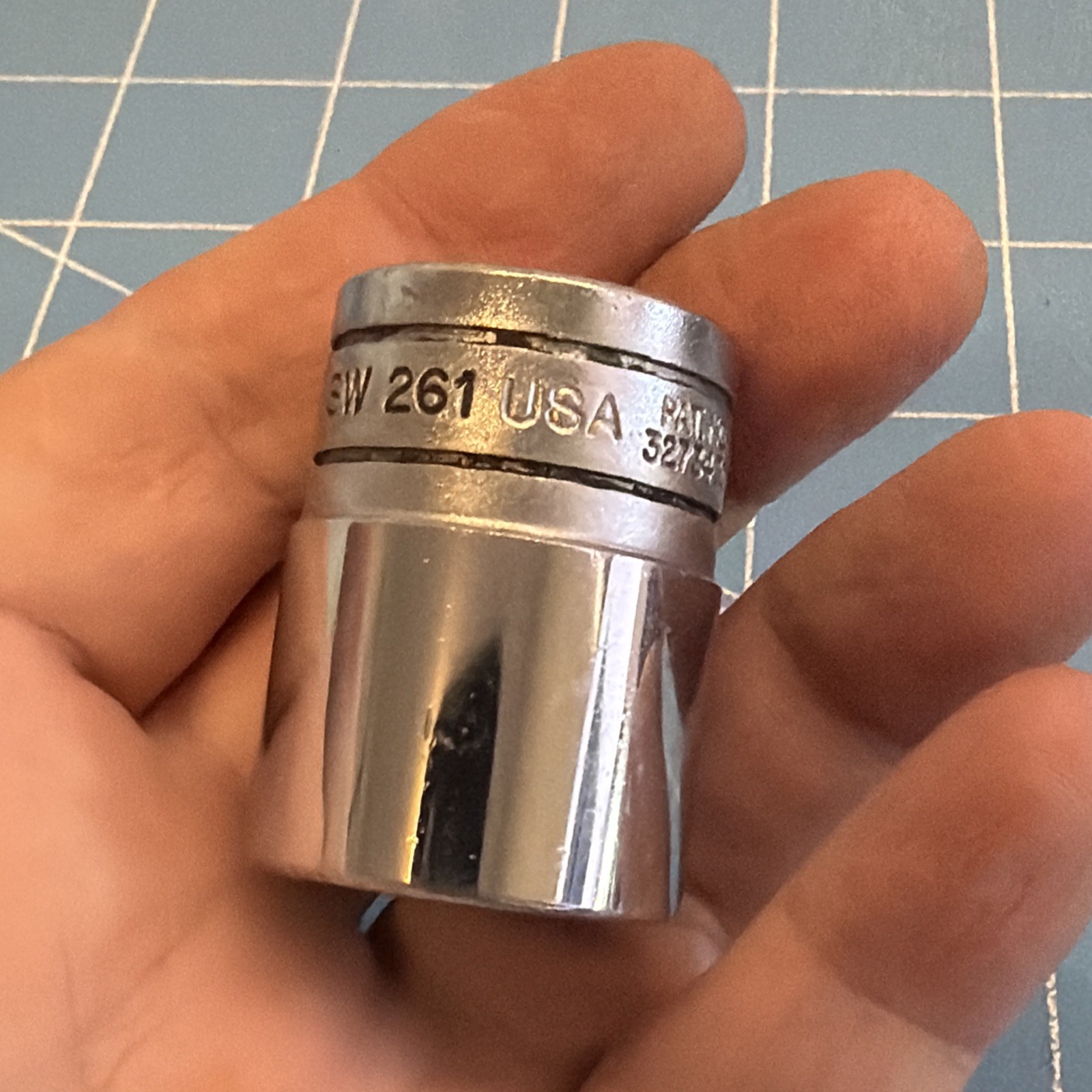 Snap On Tool SW261 1/2 Dr 12Pt SAE 13/16 Flank Dr Shallow Chrome Socket USA