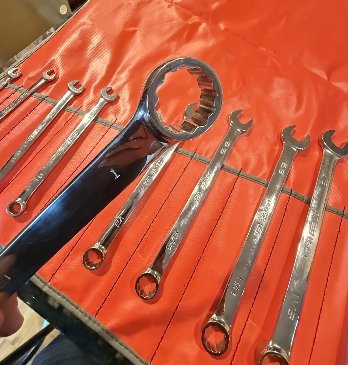 ULGY NOS Snap On 14 Pc OEX SAE Combo Wrench 12 Pt. Set C-141B Date Code 1997 USA