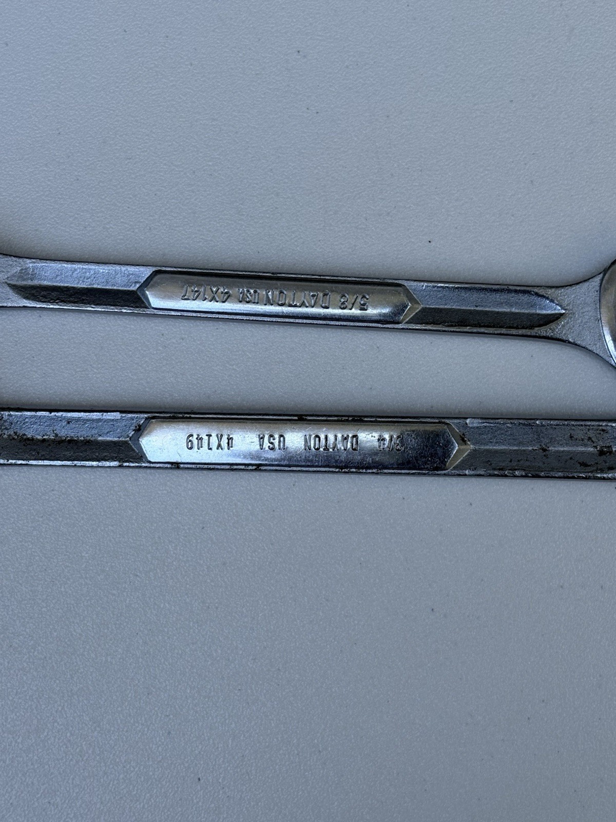 Vintage Dayton USA 3/4” & 5/8” Combination Wrenches 4X149 4X147 Made in USA