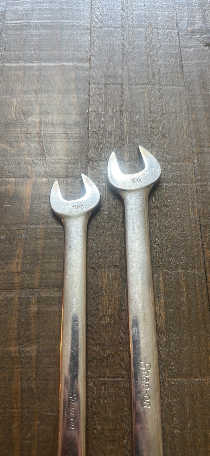 Snap on OEXL wrench’s sold as pair will separate upon request no owner markings