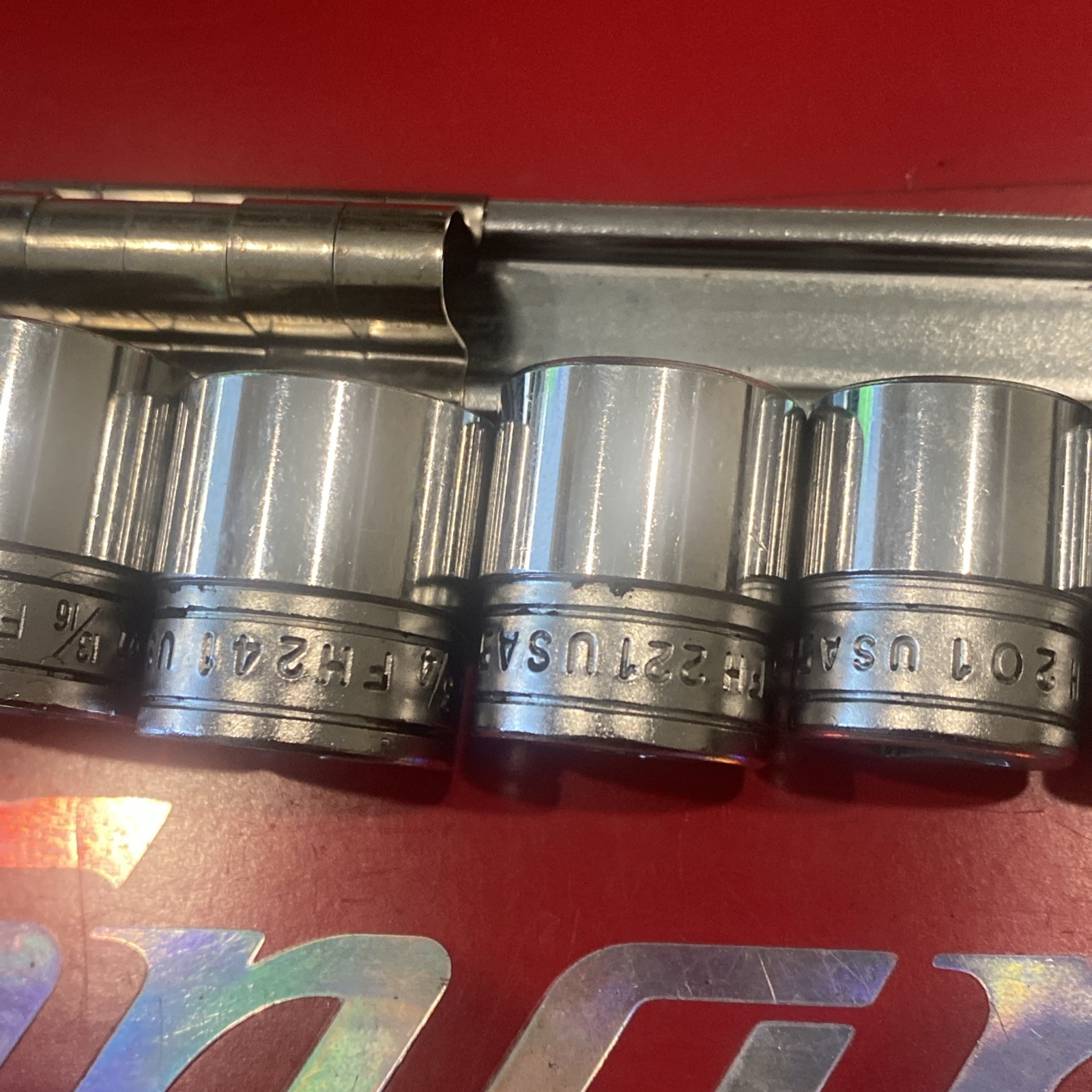 Snap-on FH 281-081 10 Piece Socket Set (FH141 Missing)