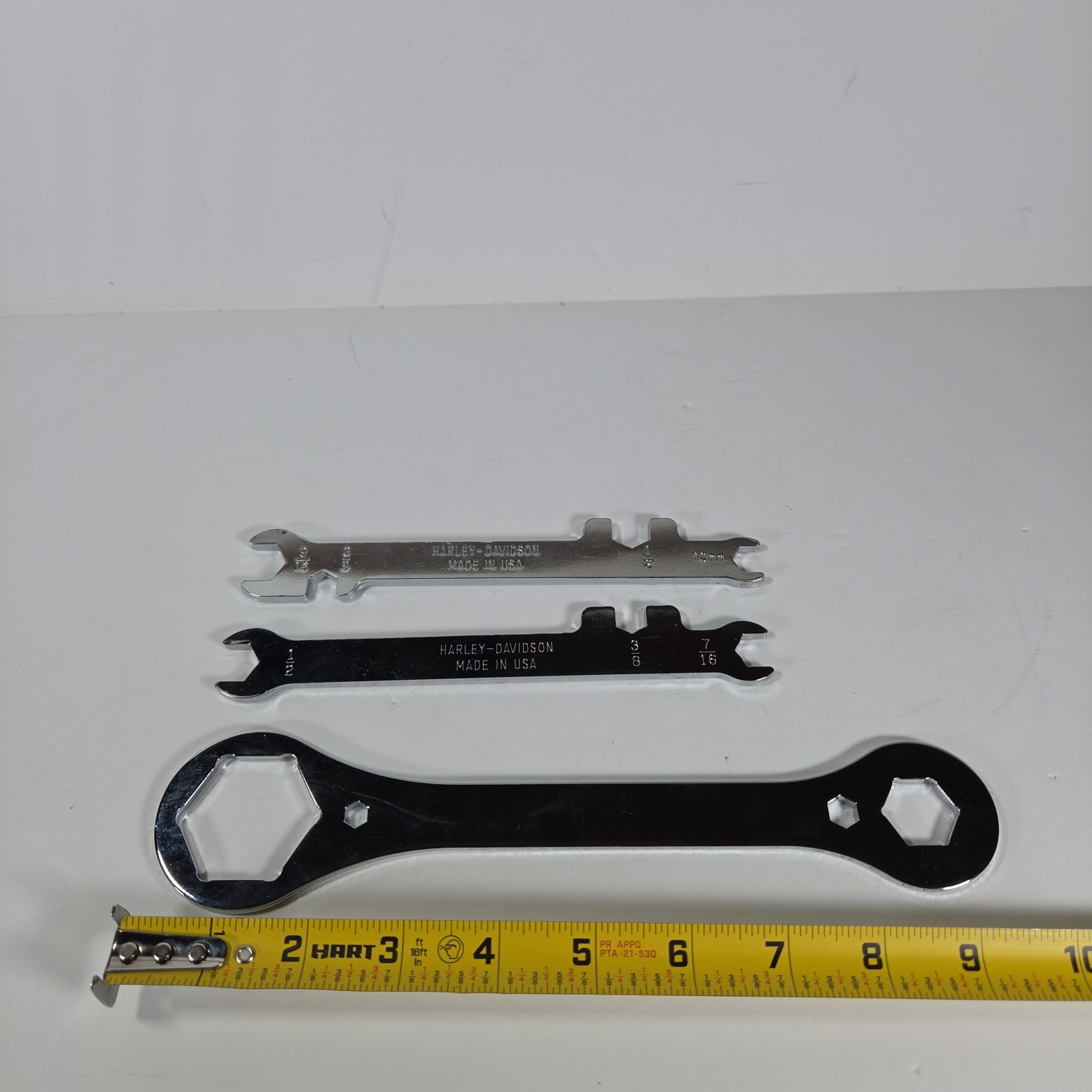 Harley Davidson Tool Set Axle Wrench 36mm 3/4″ + Standard & Metric Wrenches (3)