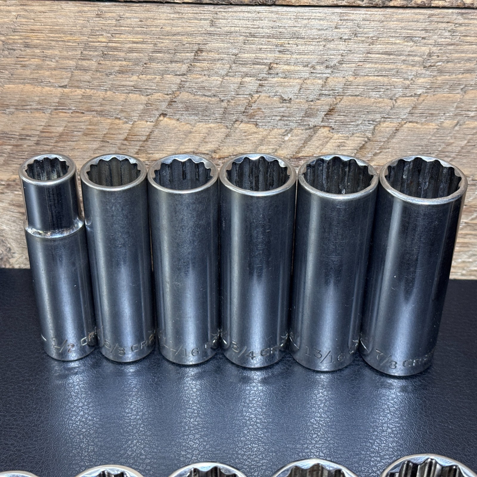 Craftsman S-AC 1/2 Drive Metric & SAE Socket Set STD Deep w/ Ratchet 44809 —40pc