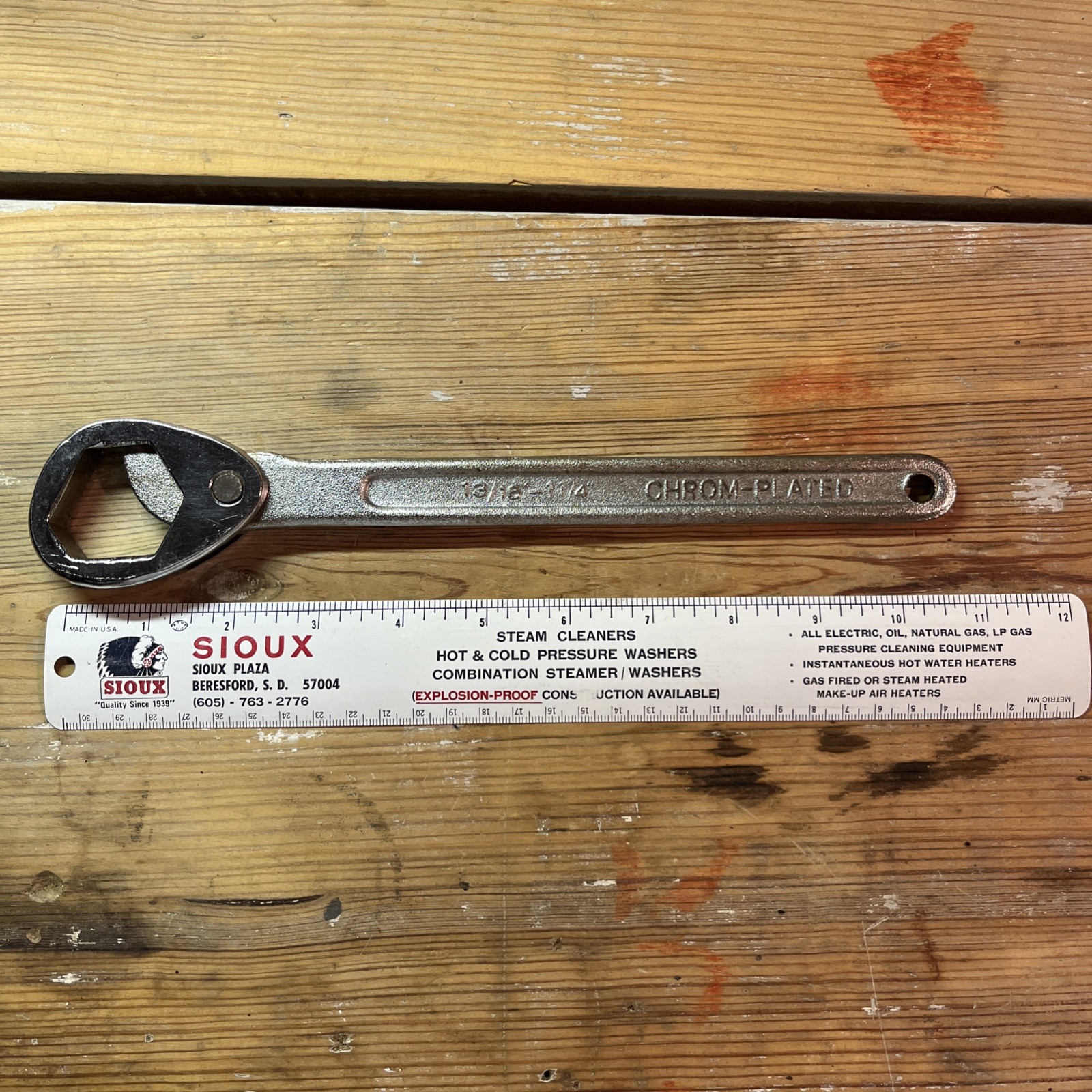 Multi Wrench 23-32 Heavy Duty Steel 13/16-1” 1/4” (Chrome-Plated)