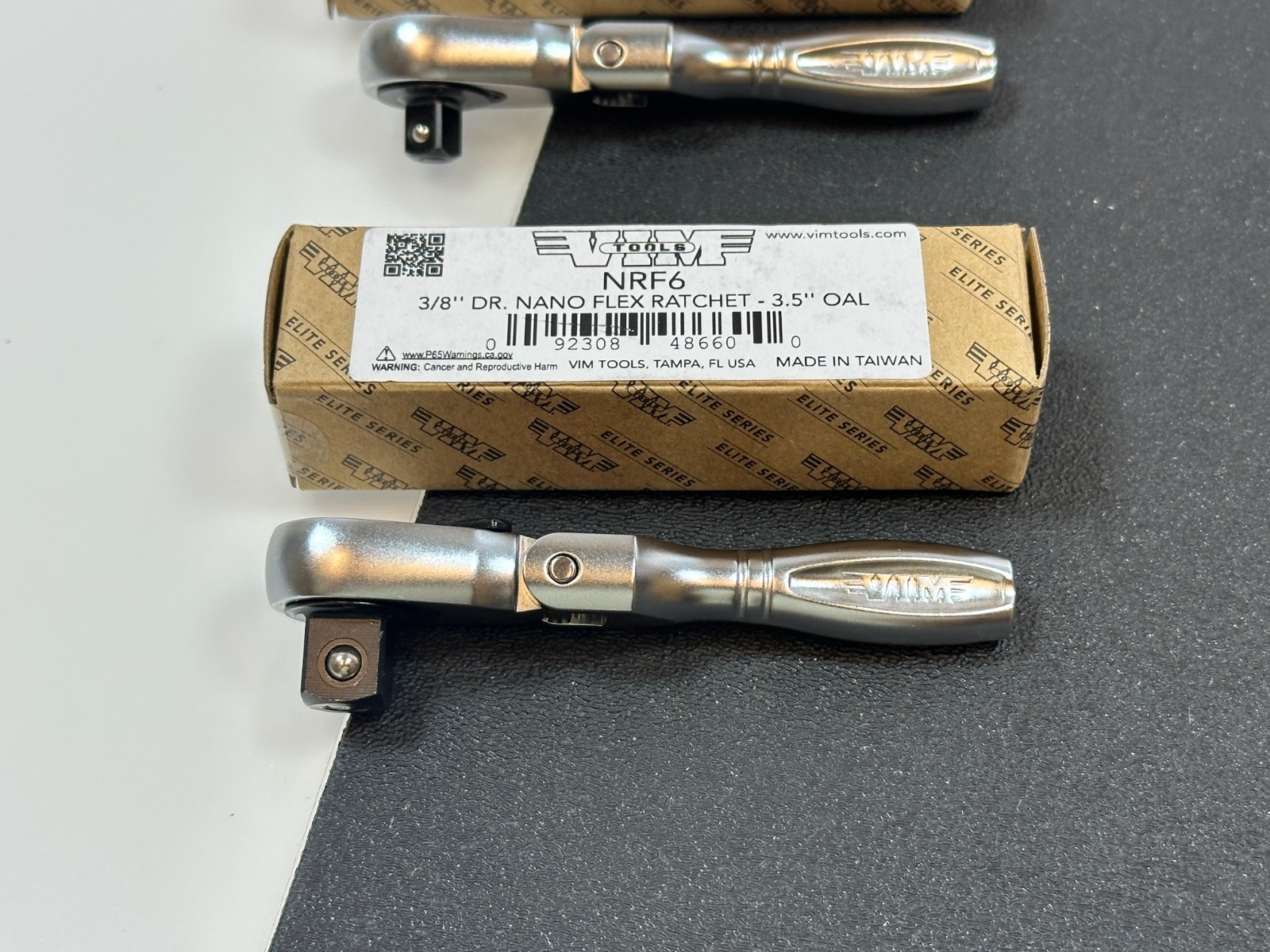 NEW VIM Tools 2pc NRF4 1/4″ Dr. & NRF6 3/8″ Dr. Nano Flex Head Micro Ratchet Set