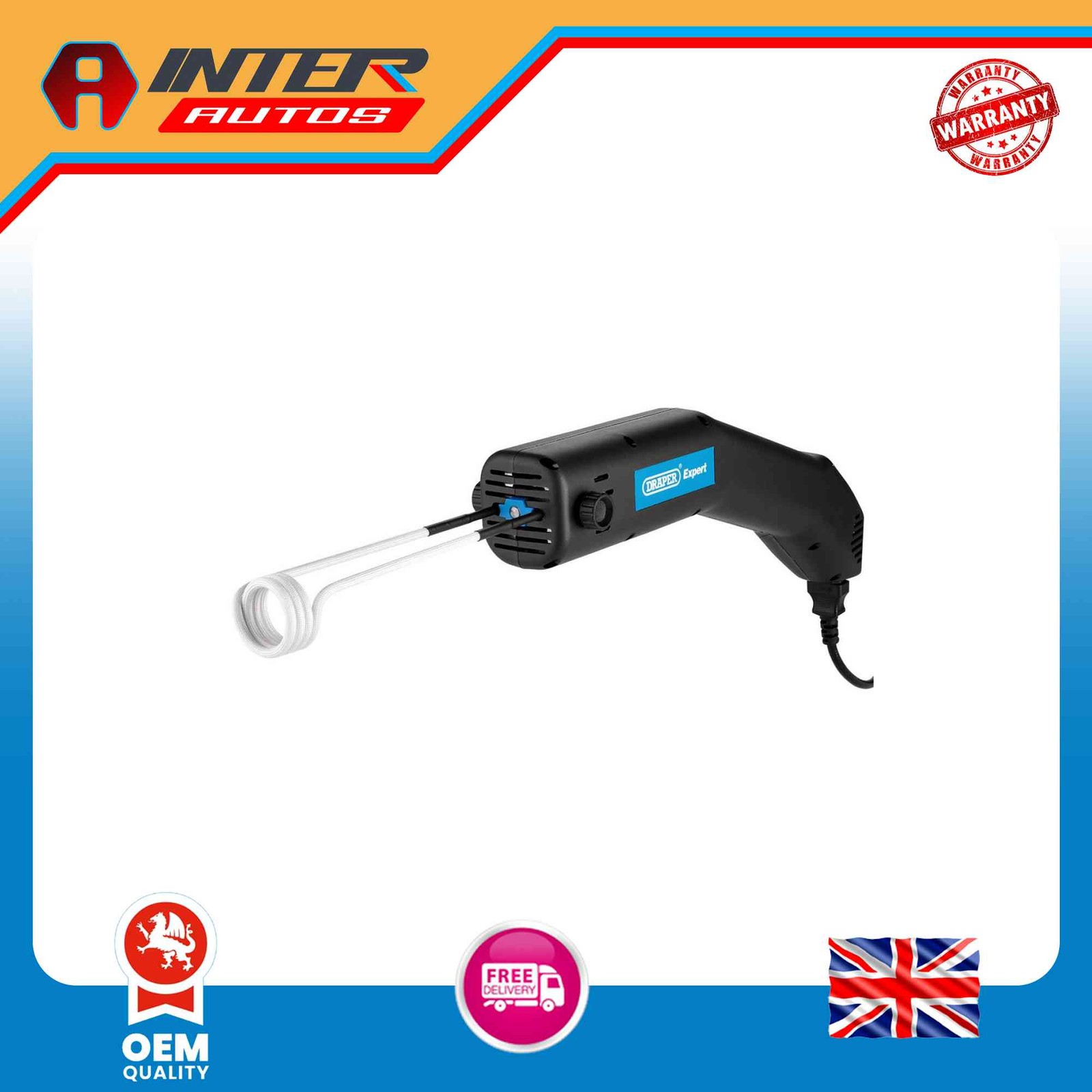 Draper Expert 230V Compact Induction Heater, 1200W 53496