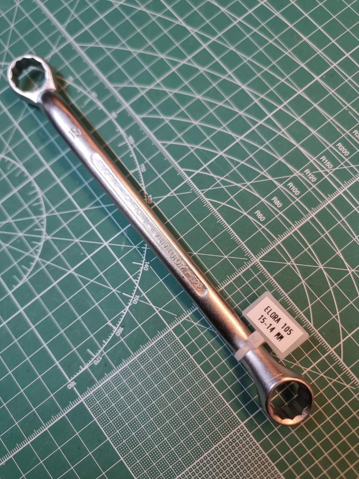ELORA No105 series- 14mm x 15mm metric size – cranked ring Spanner
