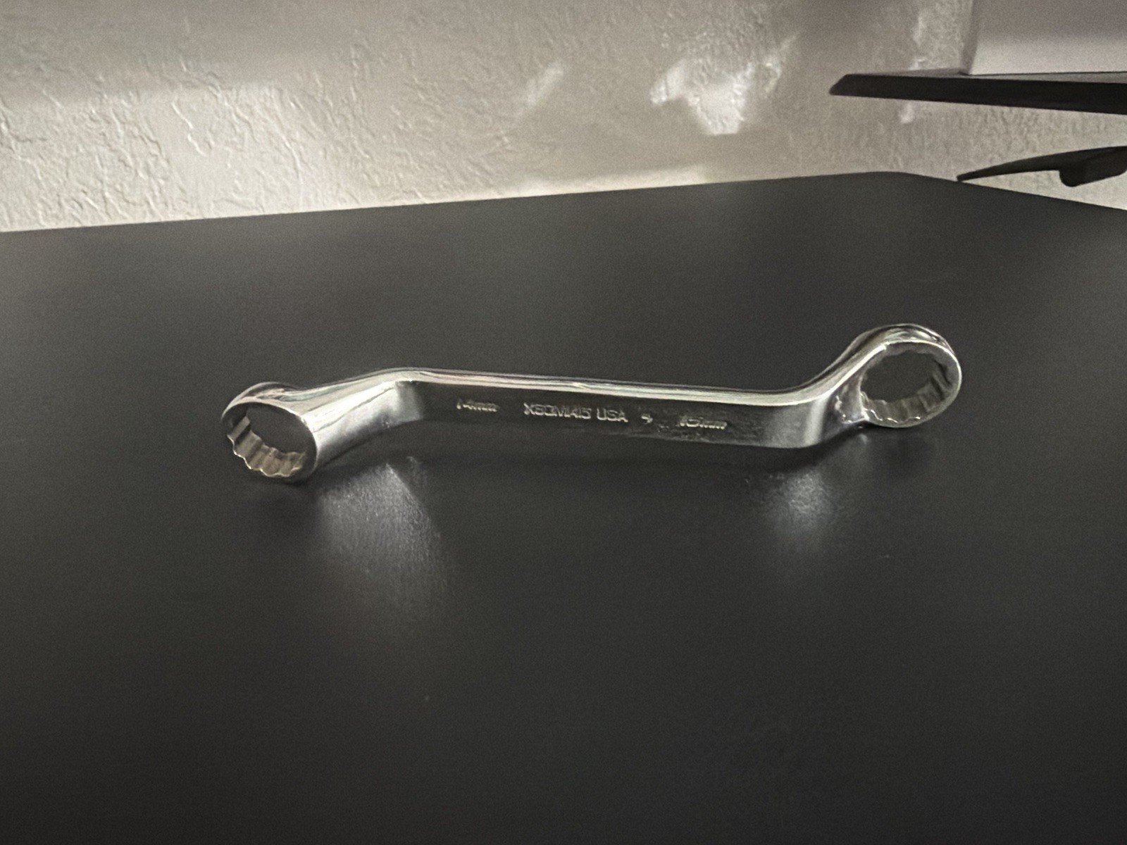 Snap-on Tools USA RARE Metric 14mm 15mm 12PT 60° Offset Box Wrench XSOM1415