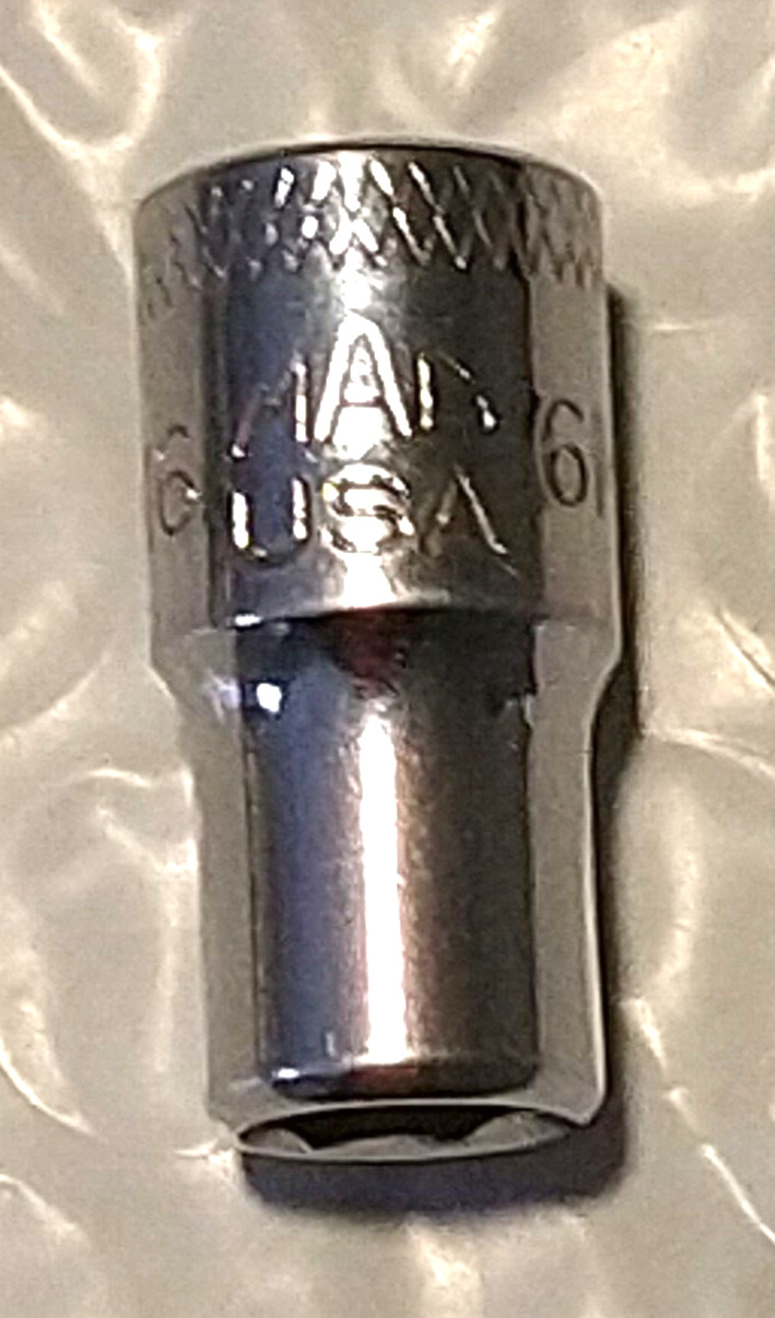 MAC TOOLS M6-6MM. 1/4″ DRIVE, 6MM. SOCKET, SHALLOW, 6 POINT.
