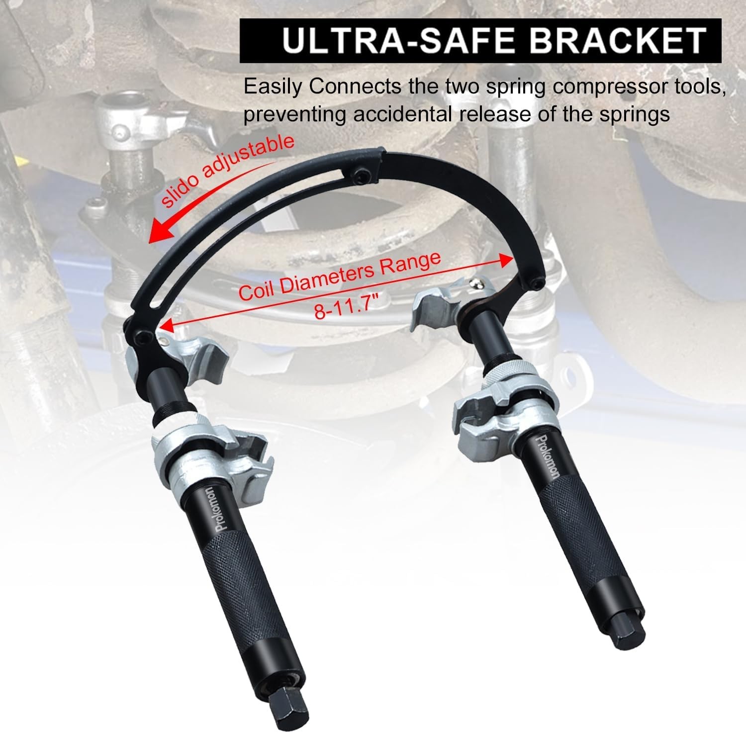 Durable Coil Spring Compressor Tool with Locking Mechanisms – 2645 lbs Capacity