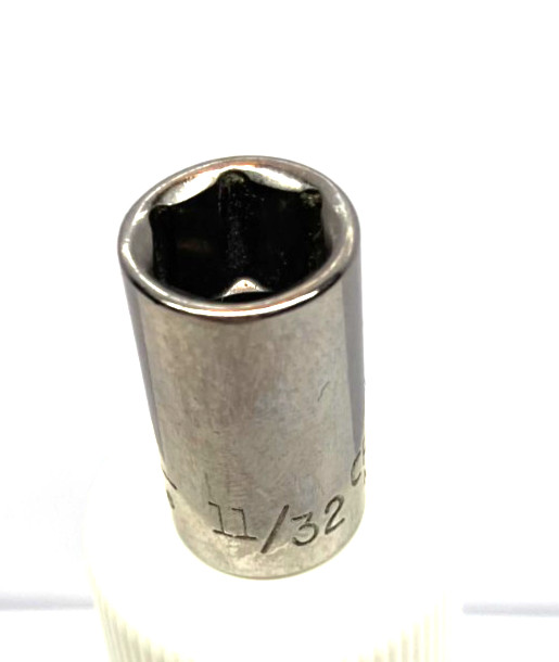 Craftsman 11/32″ Inch 6 Pt Point 1/4″ Drive Socket 43496 G Series USA