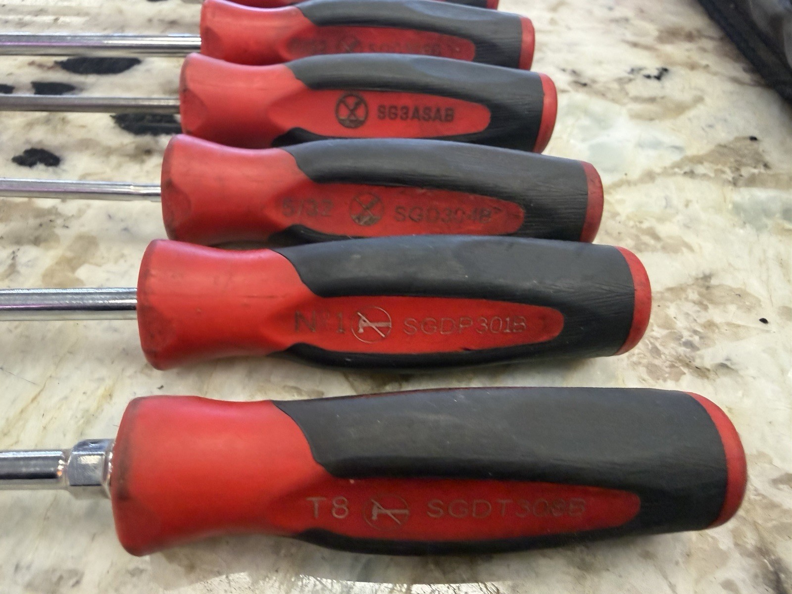 Snap On Pick Screwdriver Torx Set Red PAK562420 Pouch 12 Piece Set As Pictured..