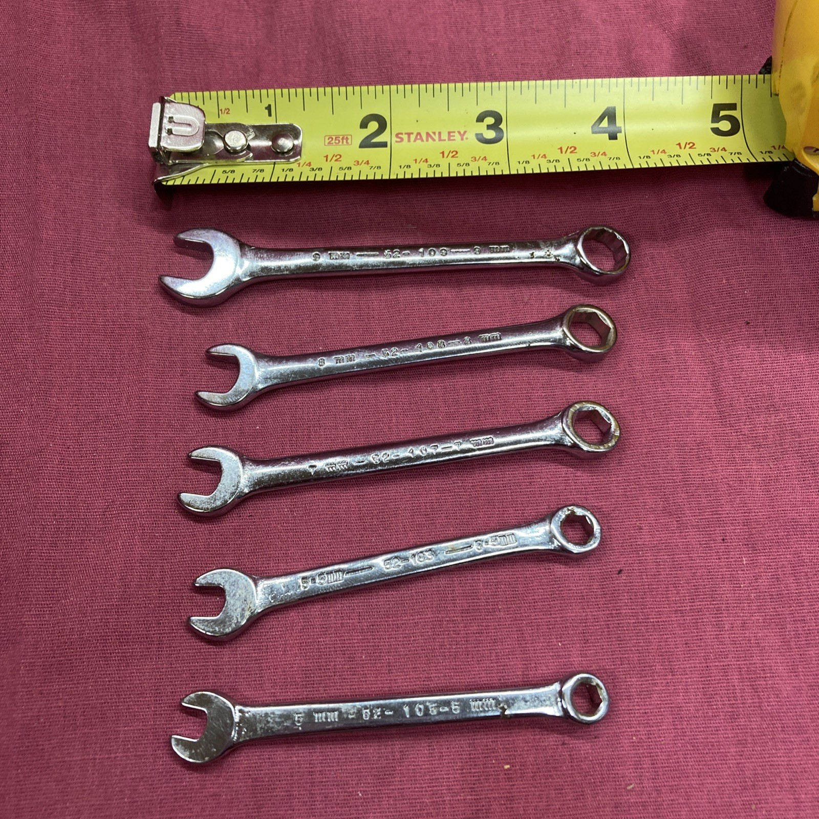 Armstrong Armaloy 5mm 5.5mm 7mm 8mm 9mm Wrench Set Lot Of 5