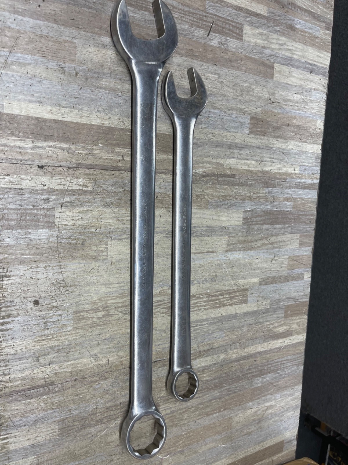 2PCS Armstrong Armaloy USA SAE 12 PT 2-25-264-2, 17-16-25-246-17/16 Wrenches