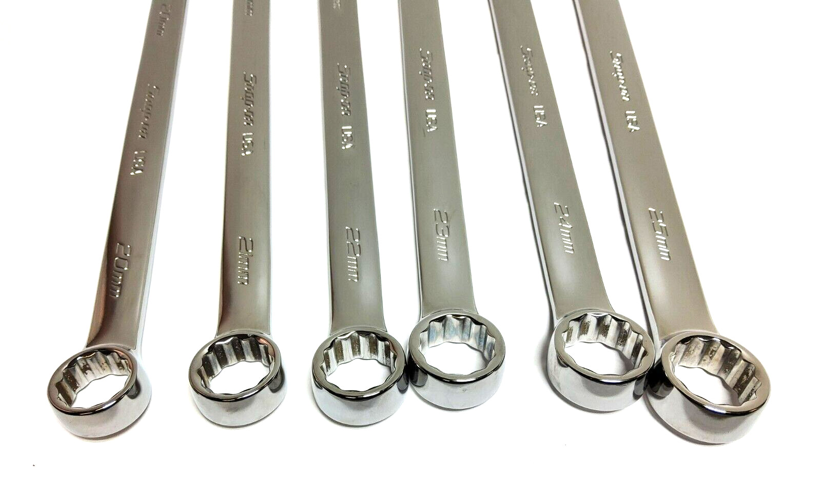 New Snap-on™ 20 thru 25 mm 12-pt box Flank drive Plus Combo Wrench Set SOEXM706