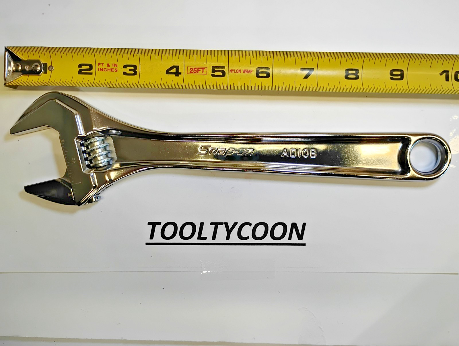 Snap-On Tools SPAIN NEW 10″ ADJUSTABLE Wrench Chrome AD10B