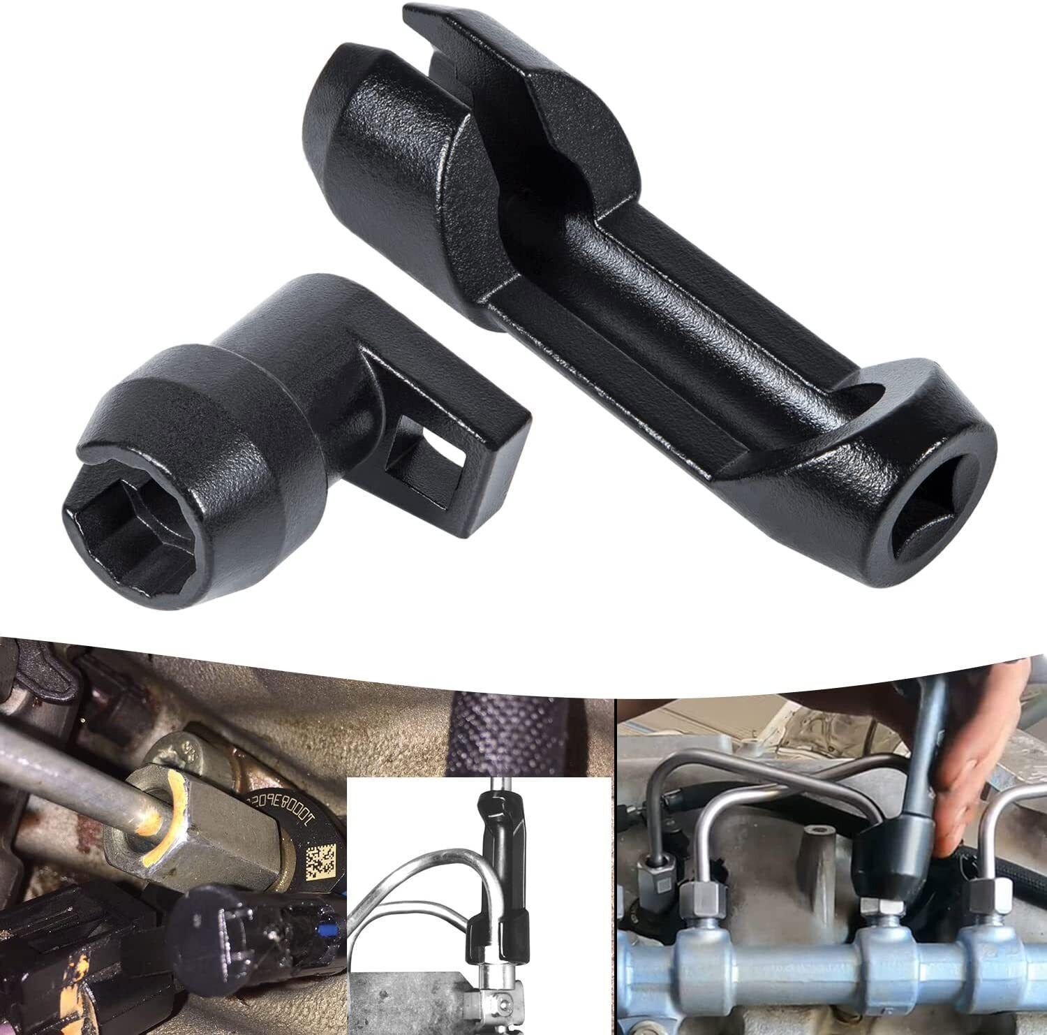 17mm Fuel Injector Line Flare Nut Socket Kit For Ford Power Stroke 6.7L Diesel