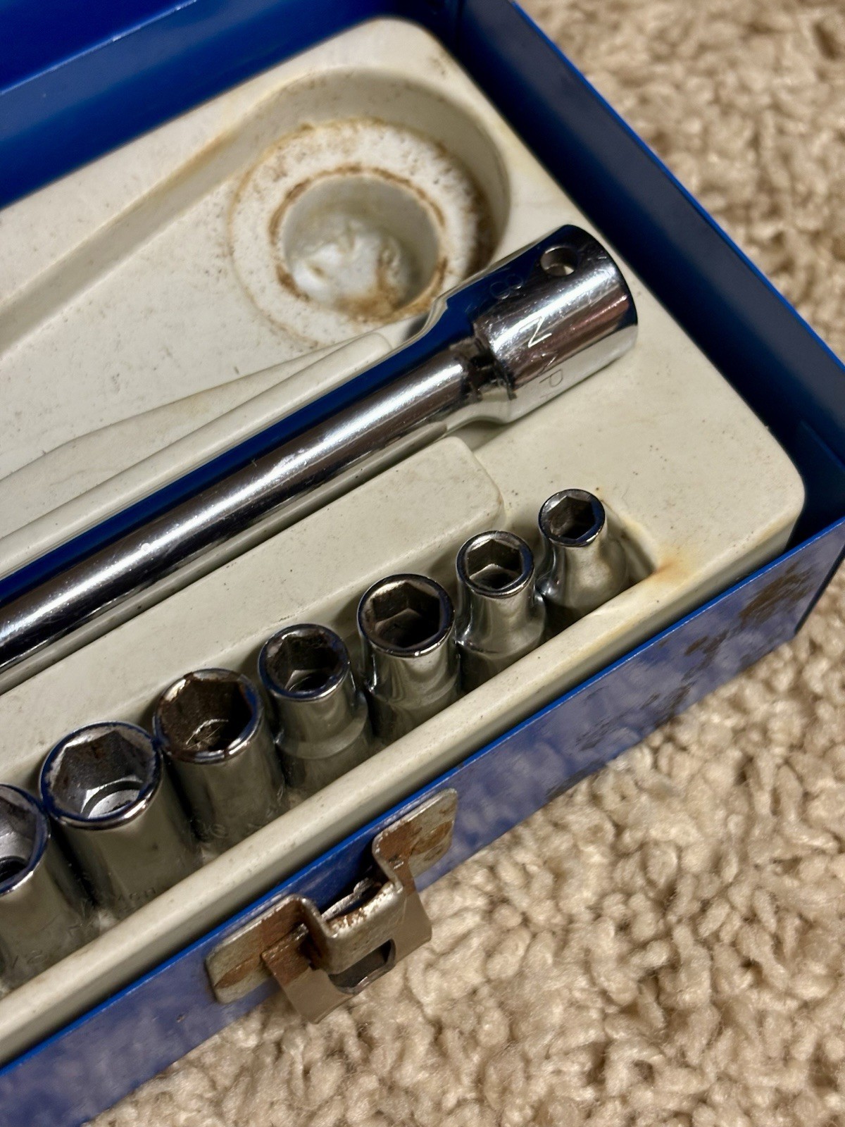NAPA 3/8″ 1/4″ Socket Set USA Metal Case – Incomplete / See Pics