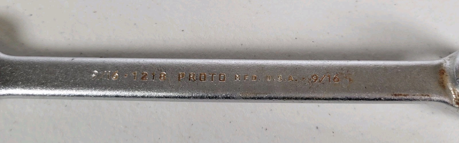 Proto 1218 9/16″ Combination Wrench Chrome MADE IN USA Vintage